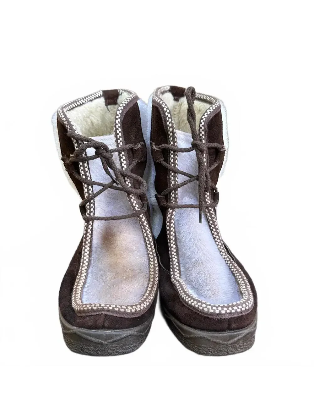 Vintage Snowland Made In Italy Hair On Hide Shearling Boots Women’s Size 8